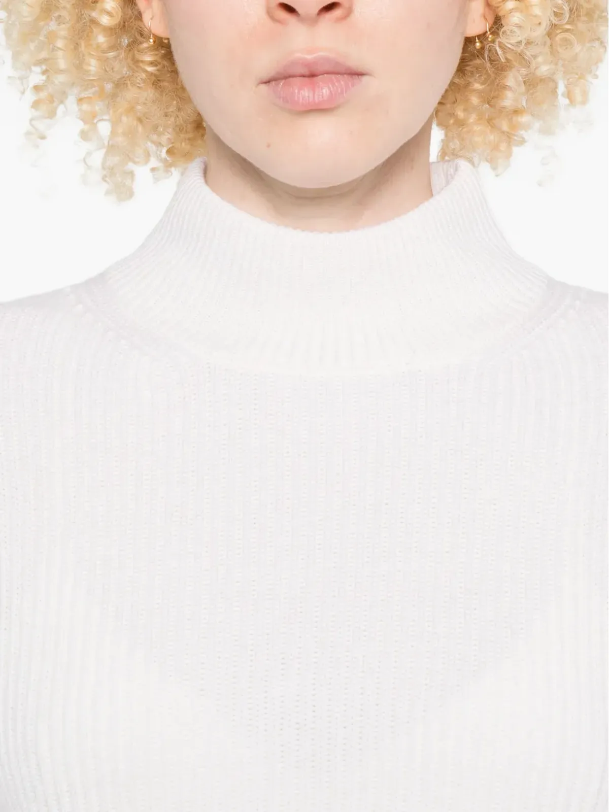Max Mara リブ編みモックネックセーター - 画像5