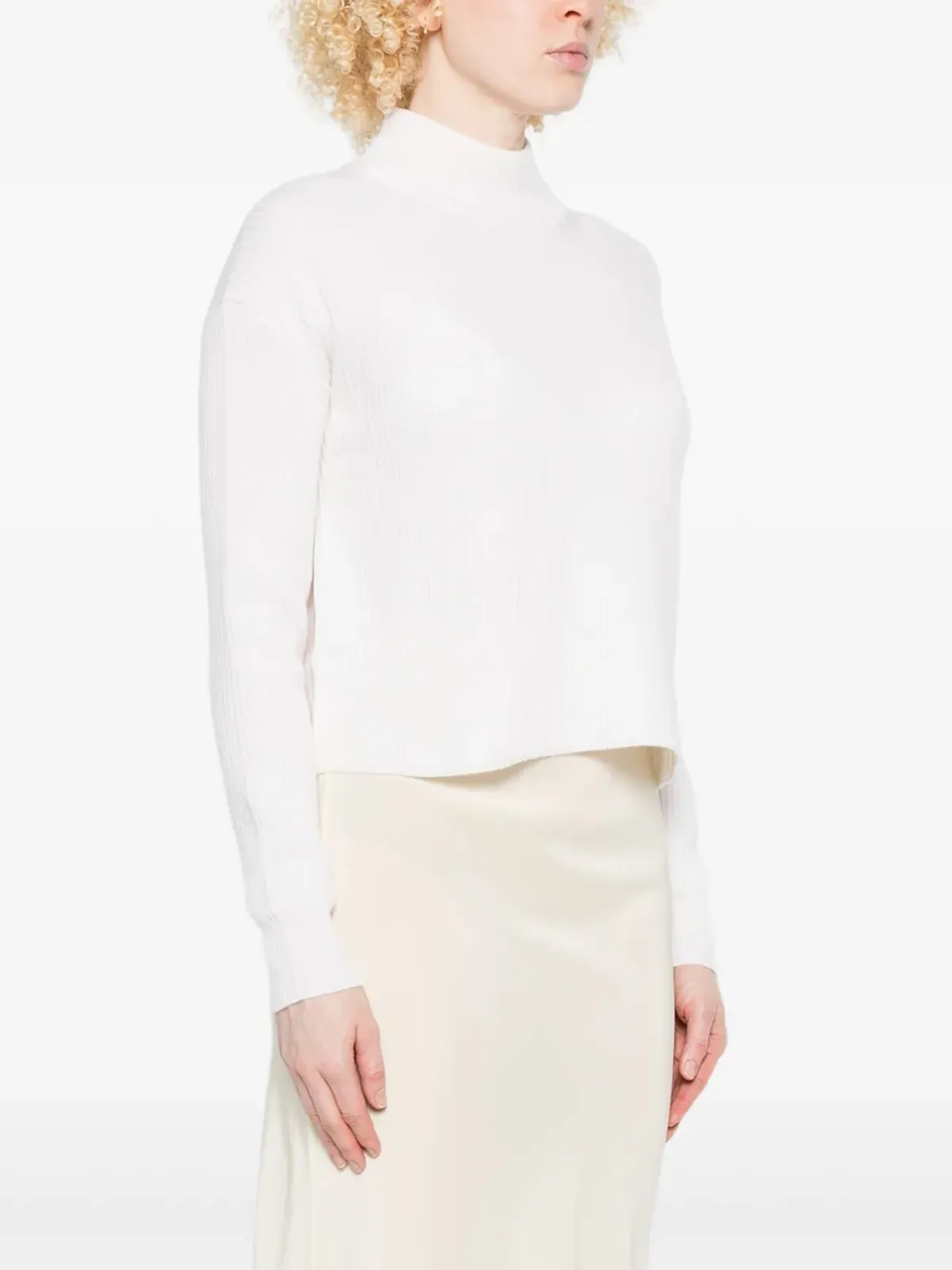 Max Mara リブ編みモックネックセーター - 画像3