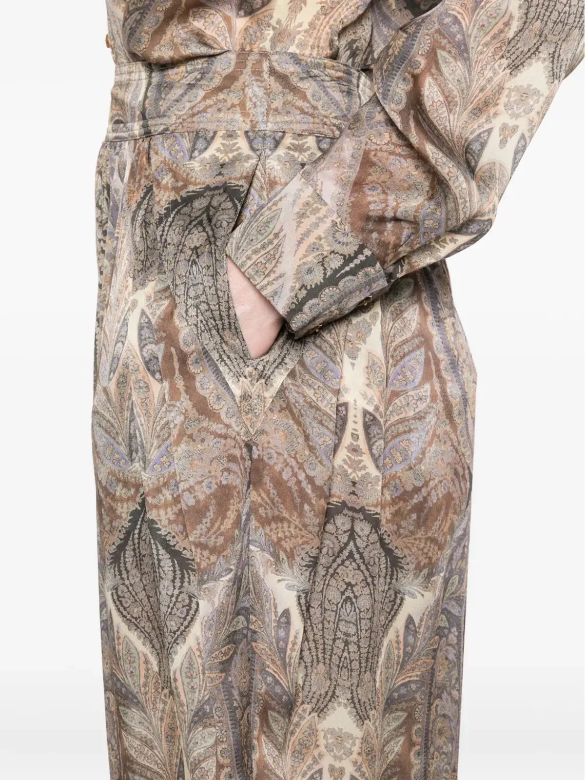 ZIMMERMANN ペイズリープリント プリーツパンツ - 画像5