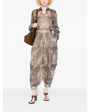 ZIMMERMANN ペイズリープリント プリーツパンツ - サムネイル2