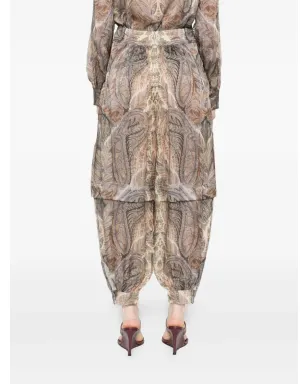 ZIMMERMANN ペイズリープリント プリーツパンツ - サムネイル4