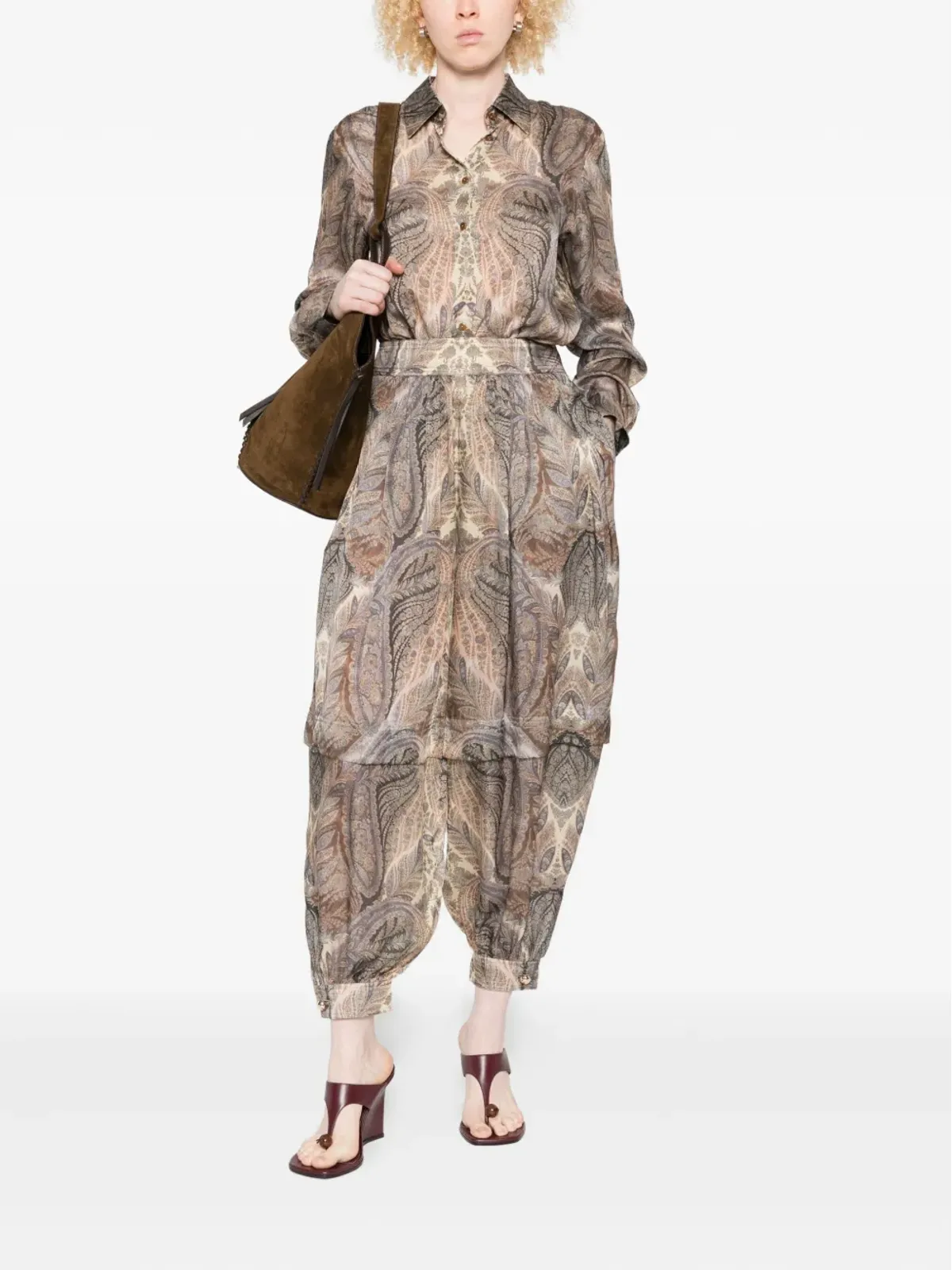 ZIMMERMANN ペイズリー柄フロントボタンシャツ - 画像2