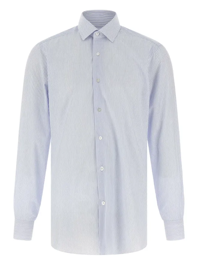 Barba Barba ストライプ柄シャツ - Blueの商品画像