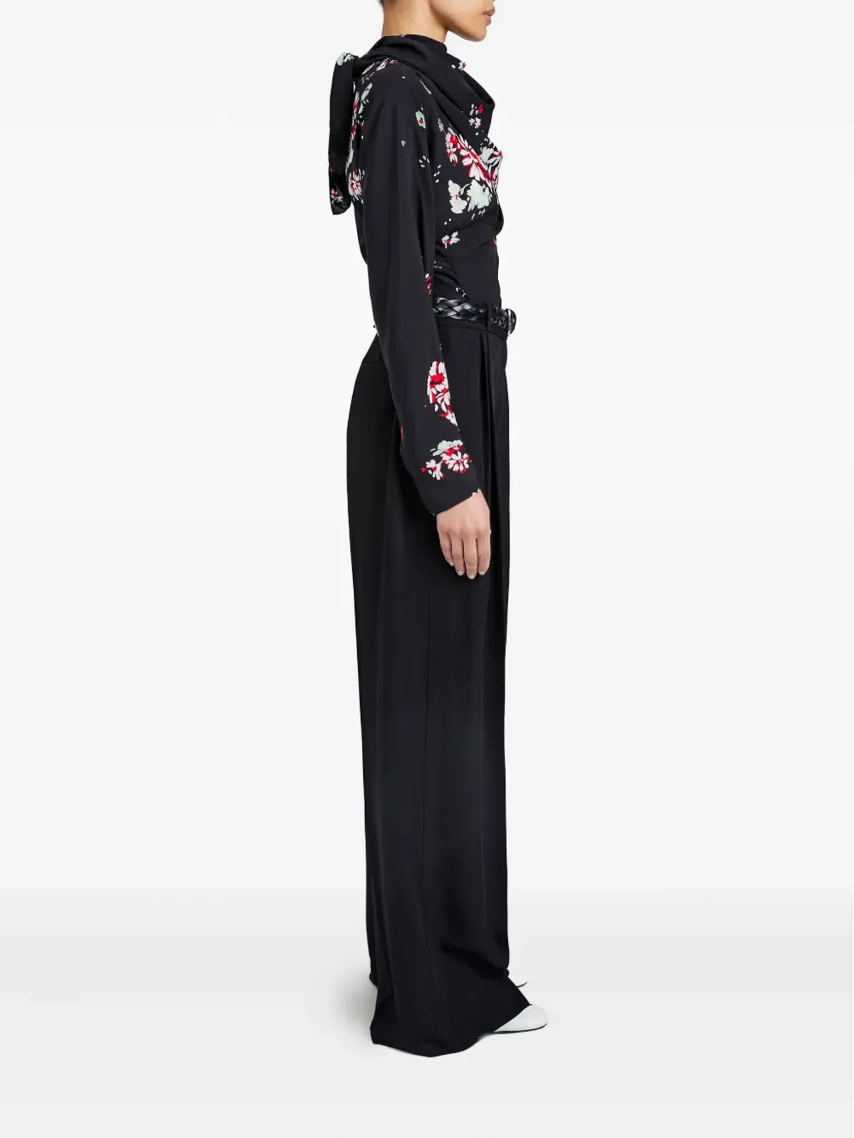 Proenza Schouler カウルネック花柄ブラウス - 画像3