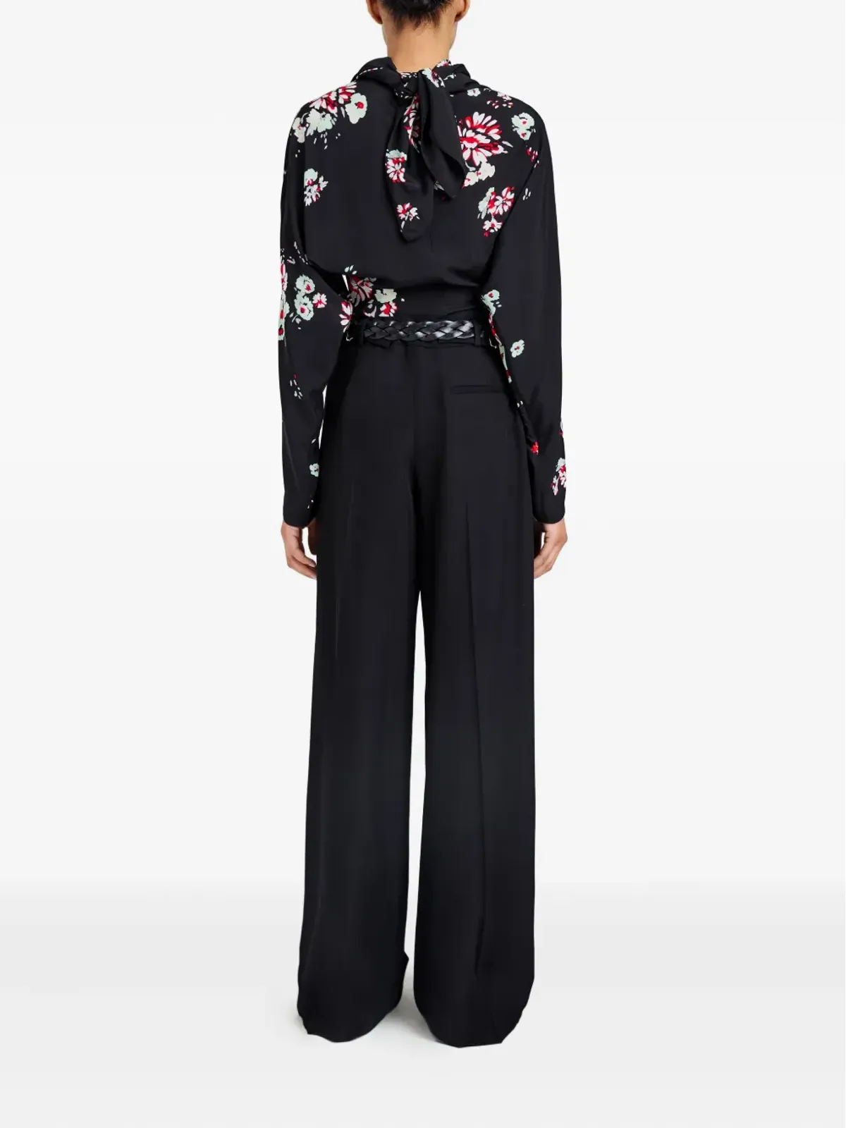 Proenza Schouler カウルネック花柄ブラウス - 画像4