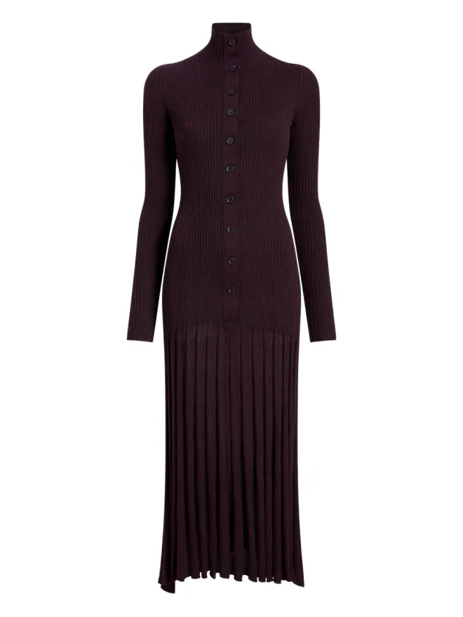 Proenza Schouler Proenza Schouler リブ編みプリーツミディデイドレスの商品画像