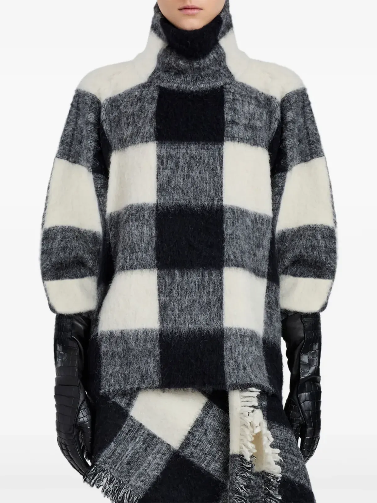 Proenza Schouler ハイネック チェックウールトップ - 画像1