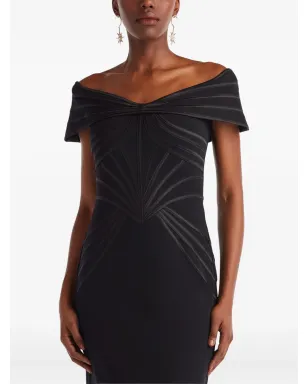 Tadashi Shoji オフショルダーパネルドガウン - サムネイル4