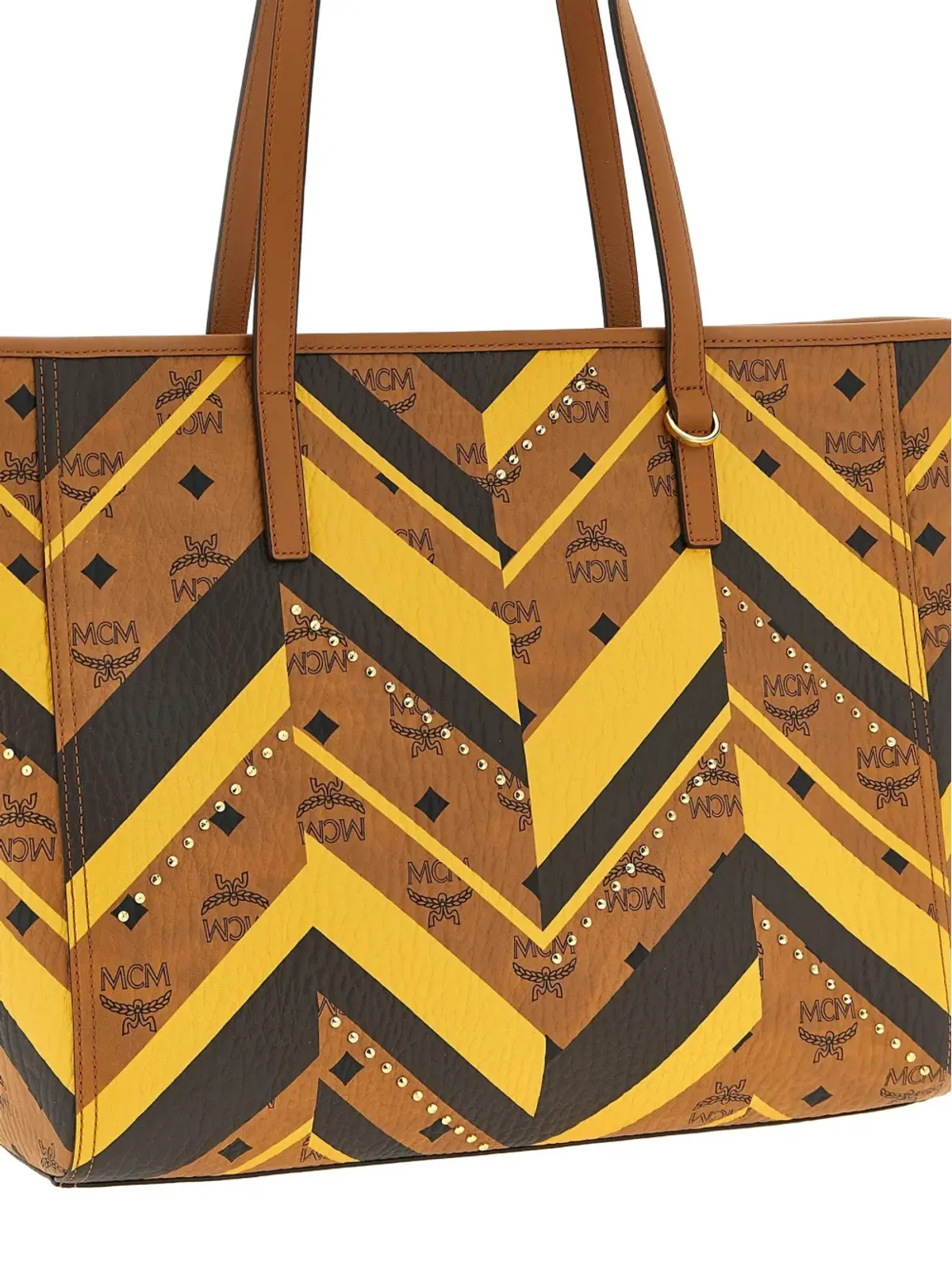 MCM Toni ジオメトリックパターン トートバッグ ブラウン - 画像3