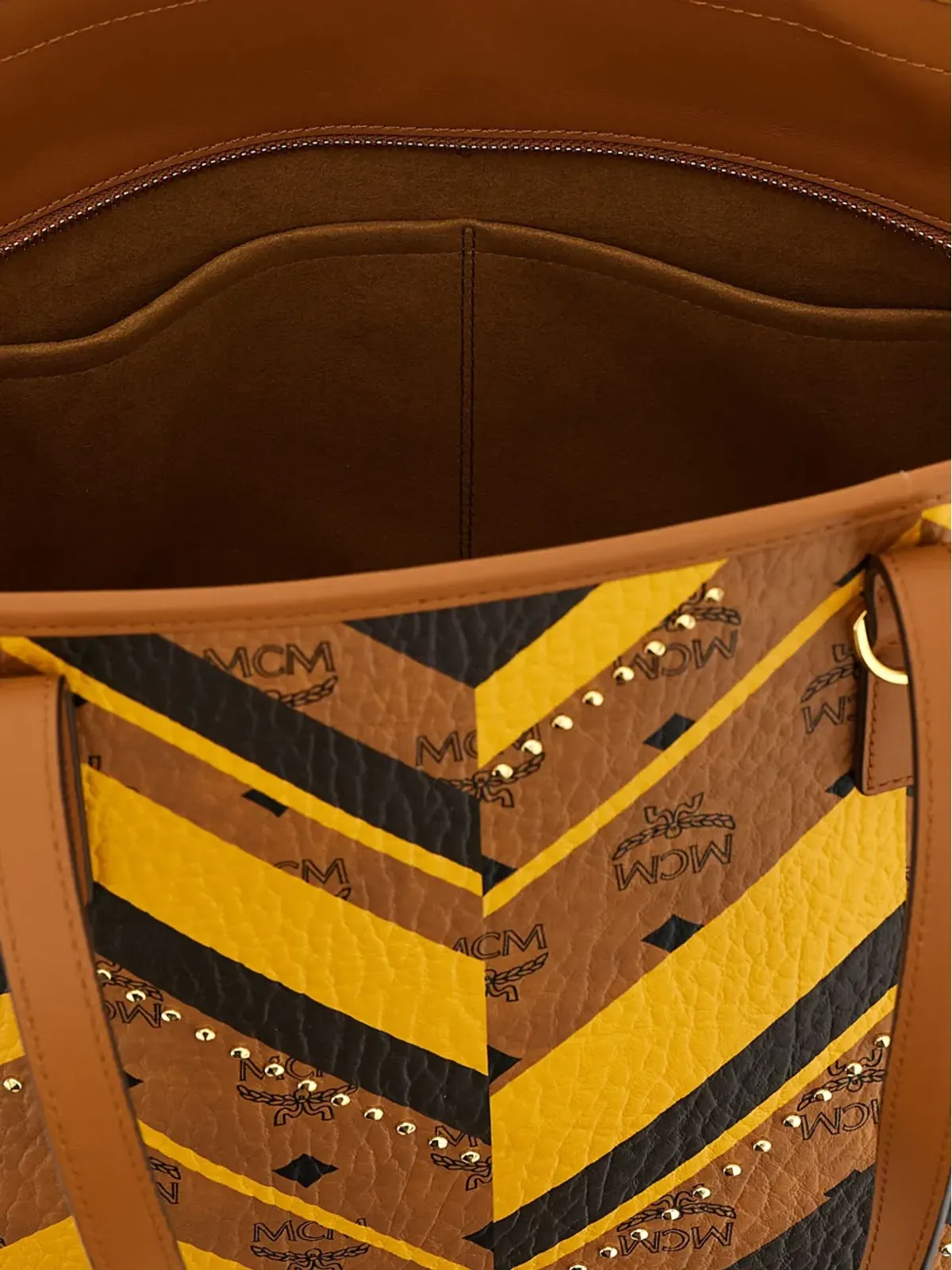 MCM Toni ジオメトリックパターン トートバッグ ブラウン - 画像4