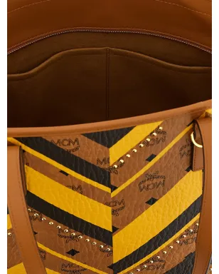 MCM Toni ジオメトリックパターン トートバッグ ブラウン - サムネイル4