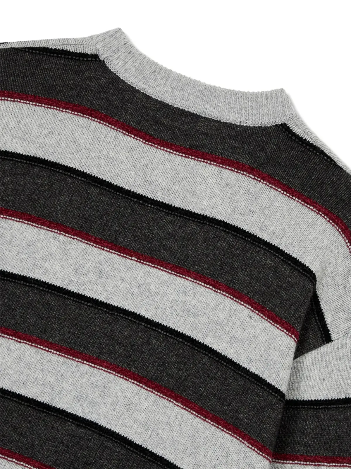 TOMBOY multi-stripes wool-blend sweater - Grey - 画像5