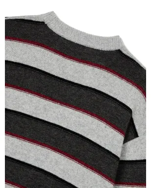 TOMBOY multi-stripes wool-blend sweater - Grey - サムネイル5