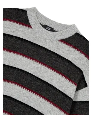 TOMBOY multi-stripes wool-blend sweater - Grey - サムネイル3
