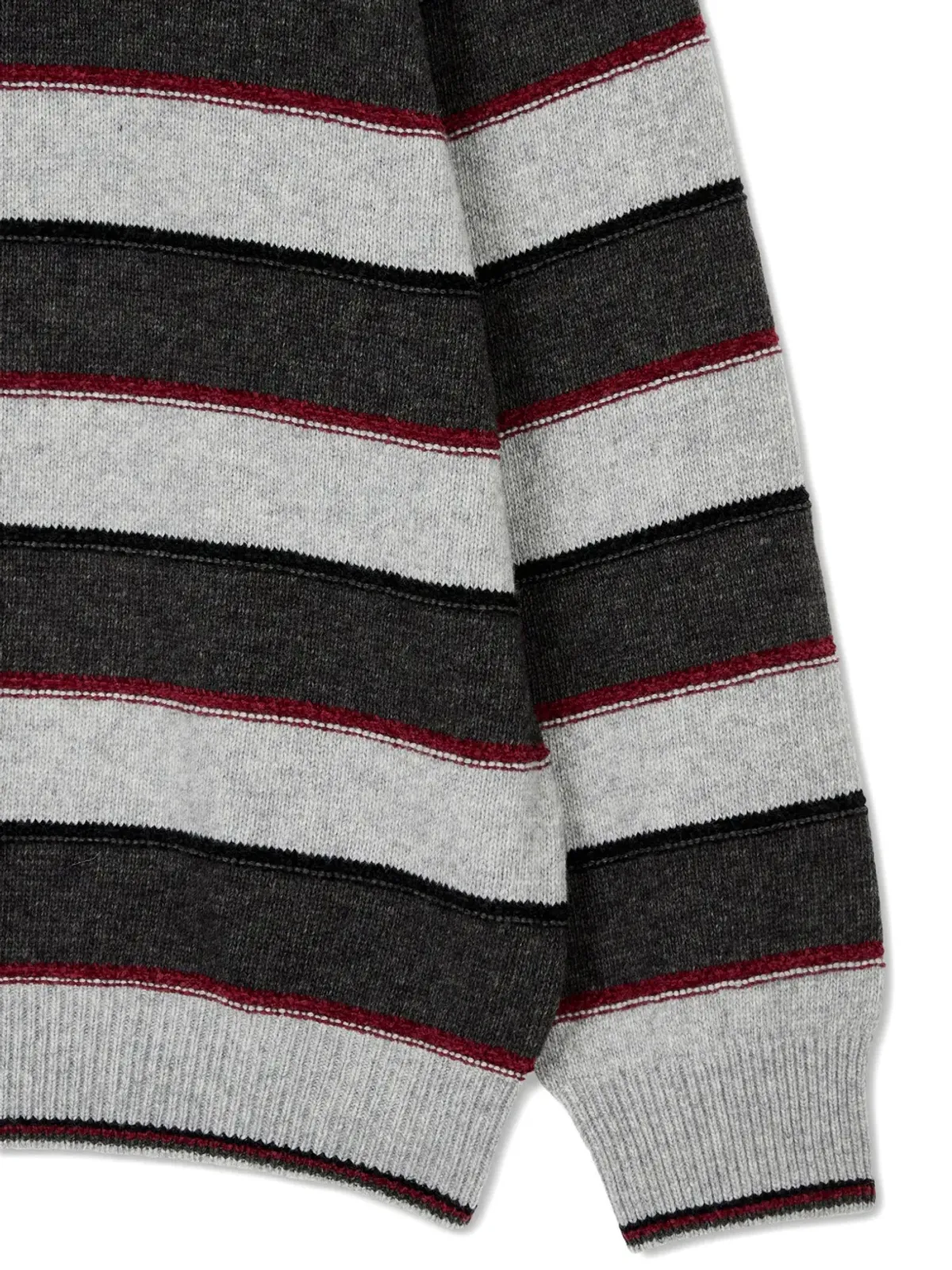 TOMBOY multi-stripes wool-blend sweater - Grey - 画像4