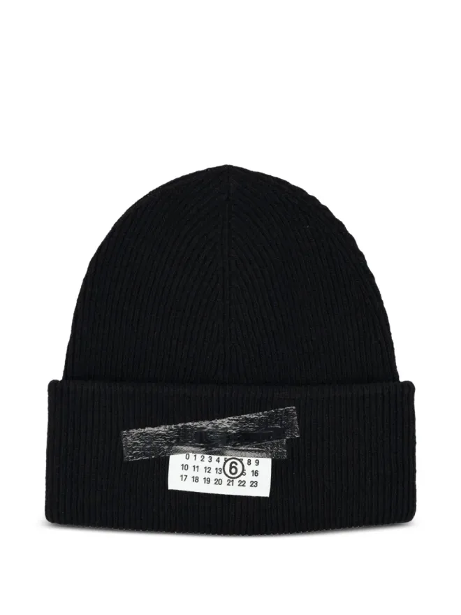 MM6 Maison Margiela MM6 Maison Margiela リブ編みテープコットンビーニーの商品画像