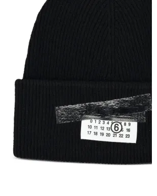 MM6 Maison Margiela リブ編みテープコットンビーニー - サムネイル3