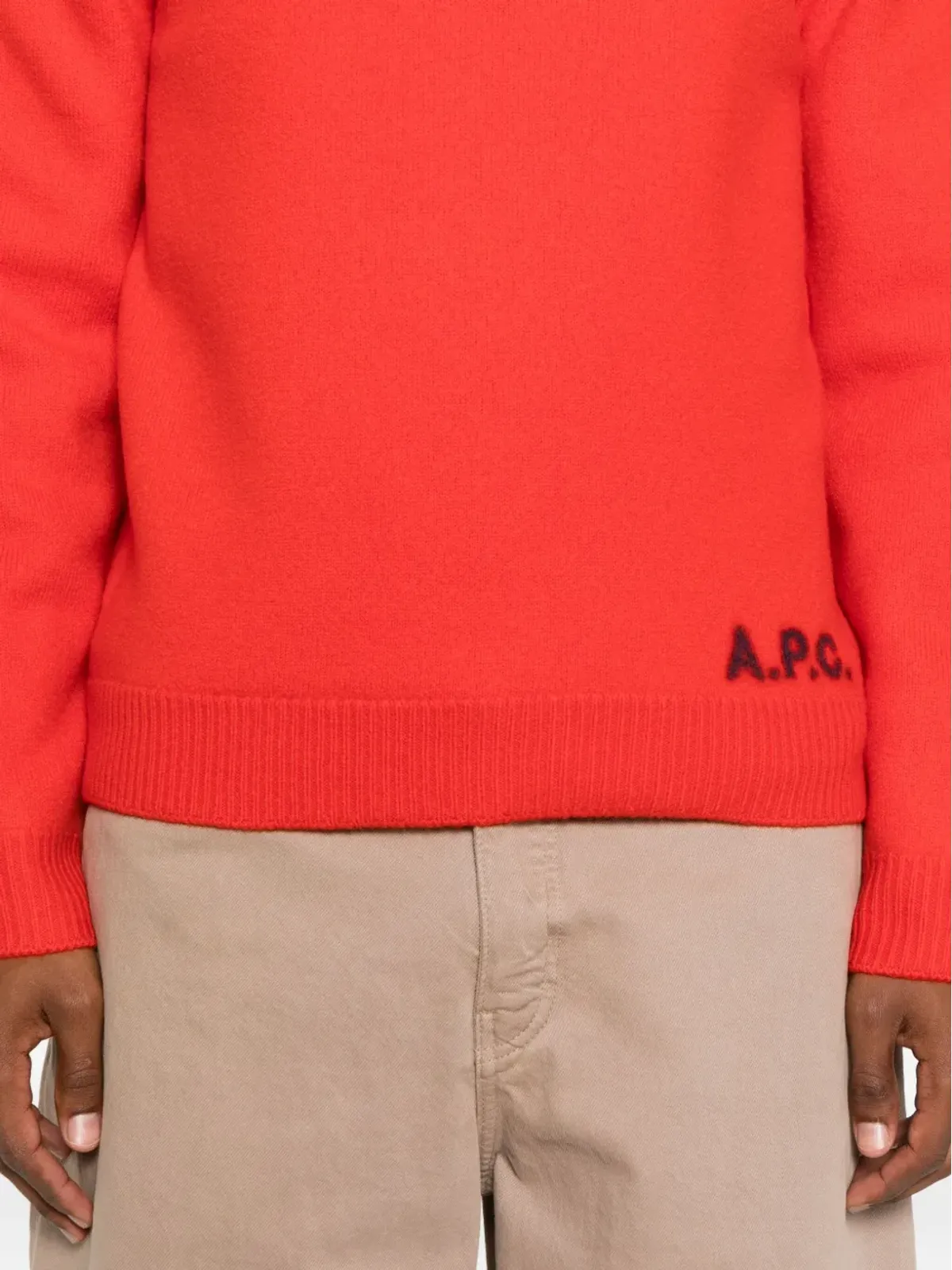 A.P.C. ロゴ刺繍 クルーネックセーター - 画像5