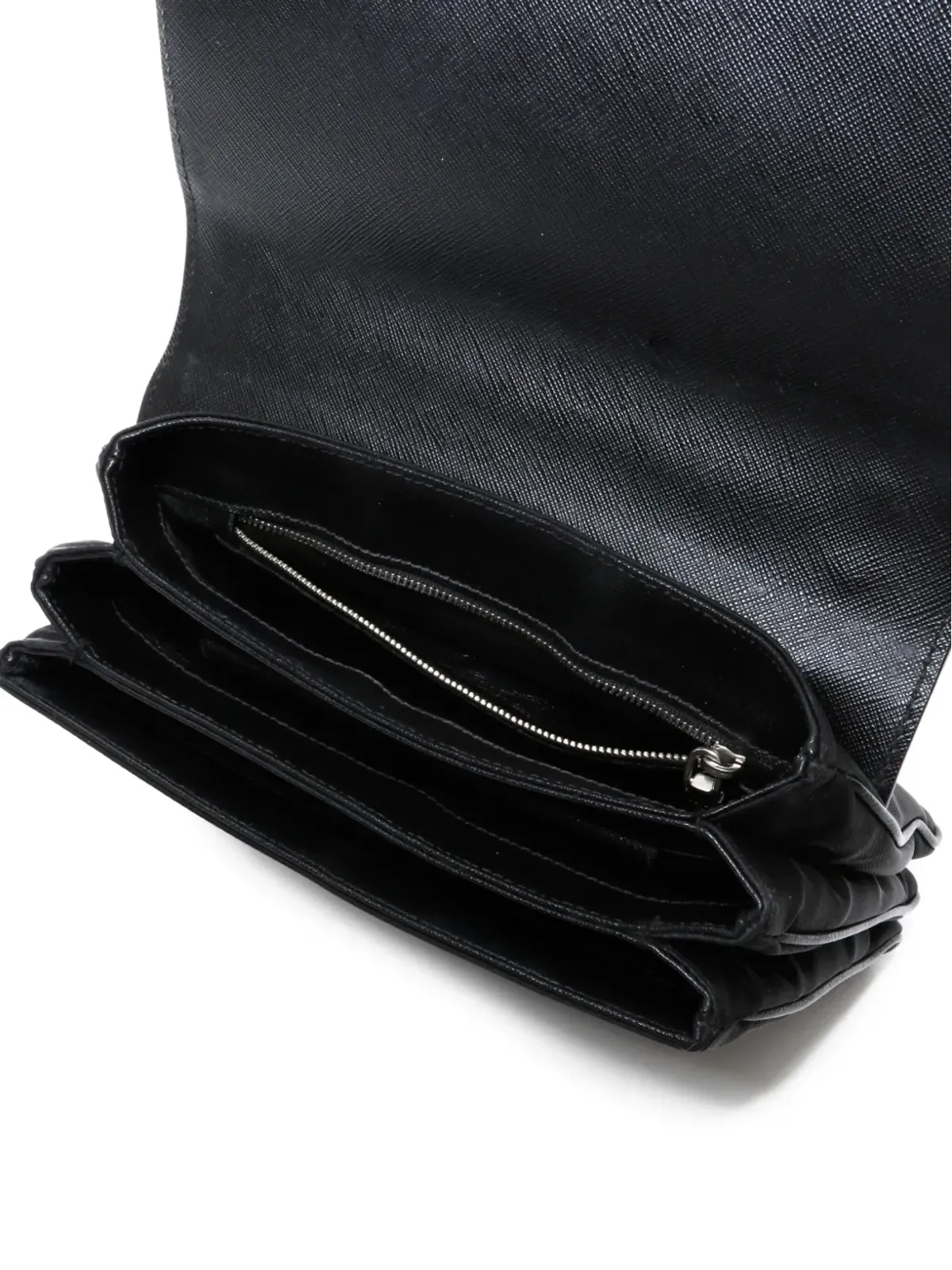 Prada Pre-Owned ブラックレザー ショルダーバッグ - 画像4