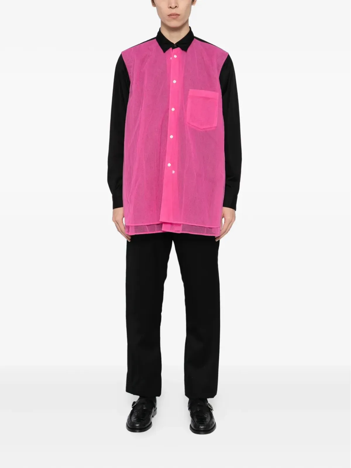 Comme des Garçons Homme Plus コントラストカラーシャツ - 画像2