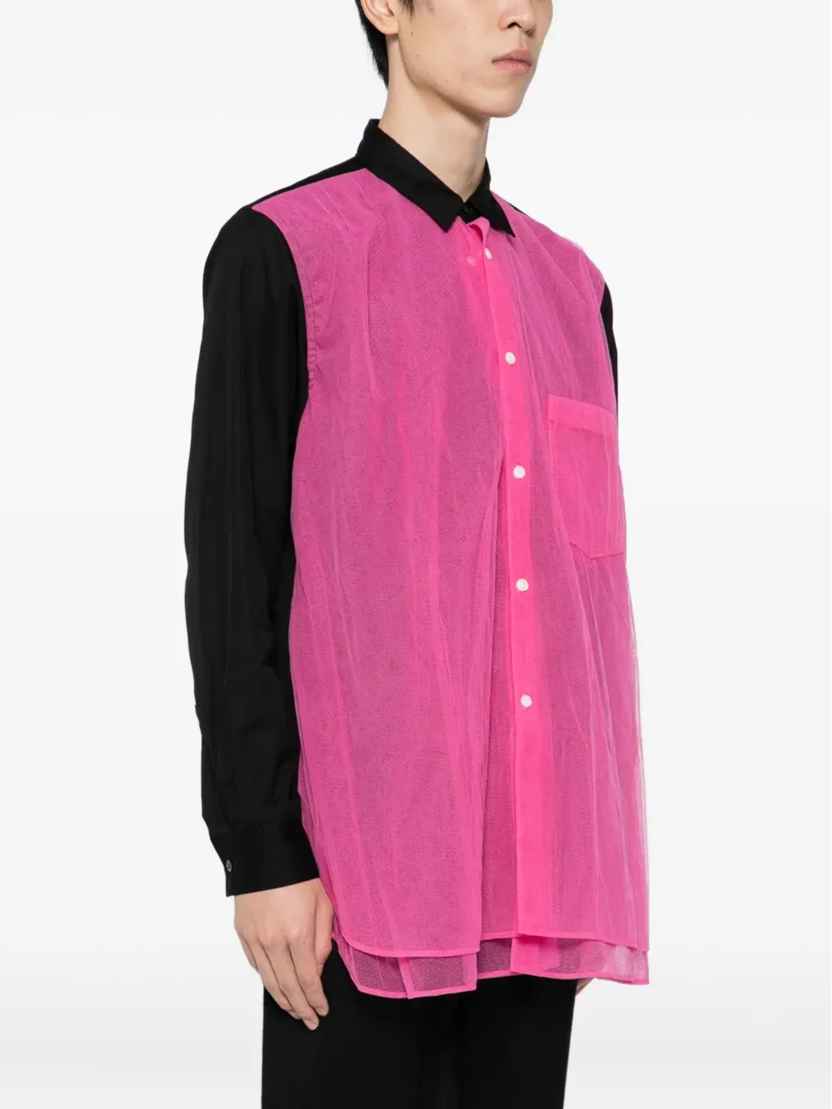 Comme des Garçons Homme Plus コントラストカラーシャツ - 画像3
