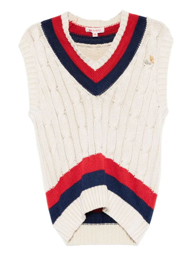 MASU MASU Decayed School vest - Neutralsの商品画像