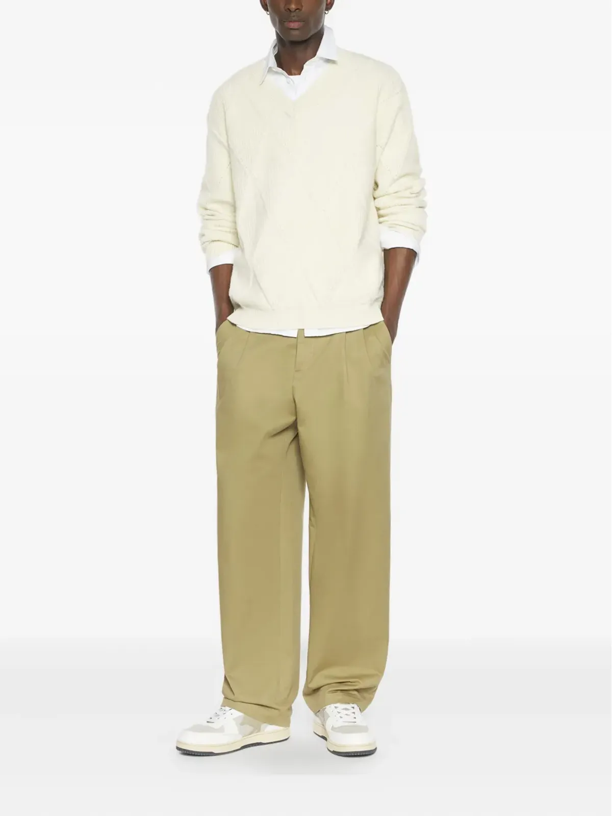 Maison Kitsuné ダイヤモンドパターン ウールセーター - 画像2