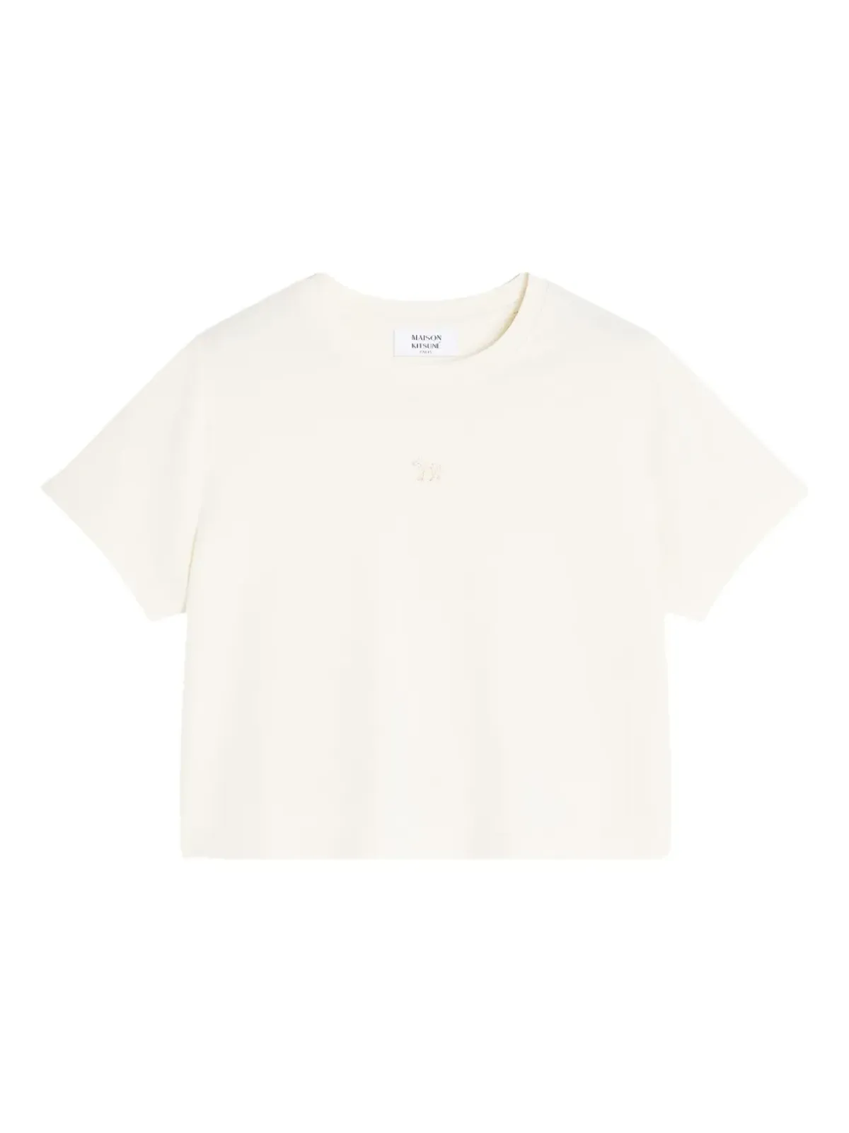Maison Kitsuné 刺繍入りTシャツ - ニュートラルカラー - 画像1