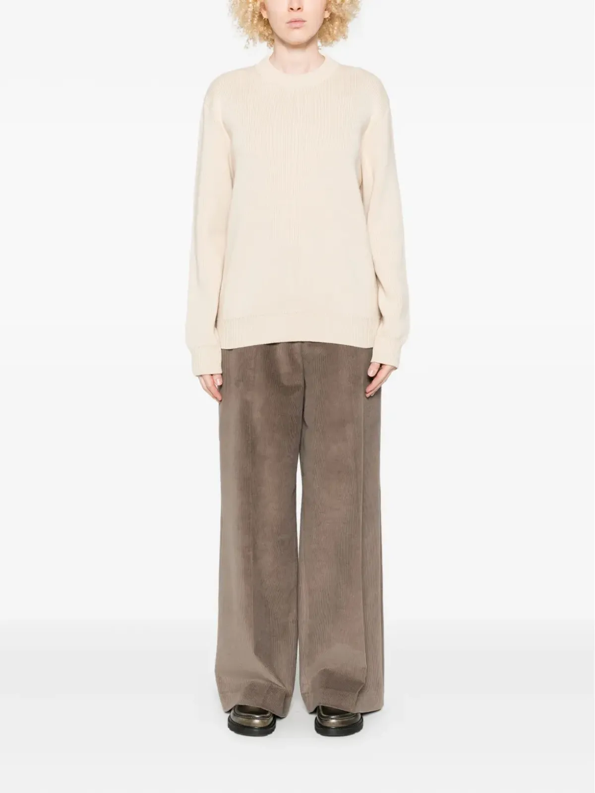 Golden Goose リブ編みクルーネックセーター - 画像3