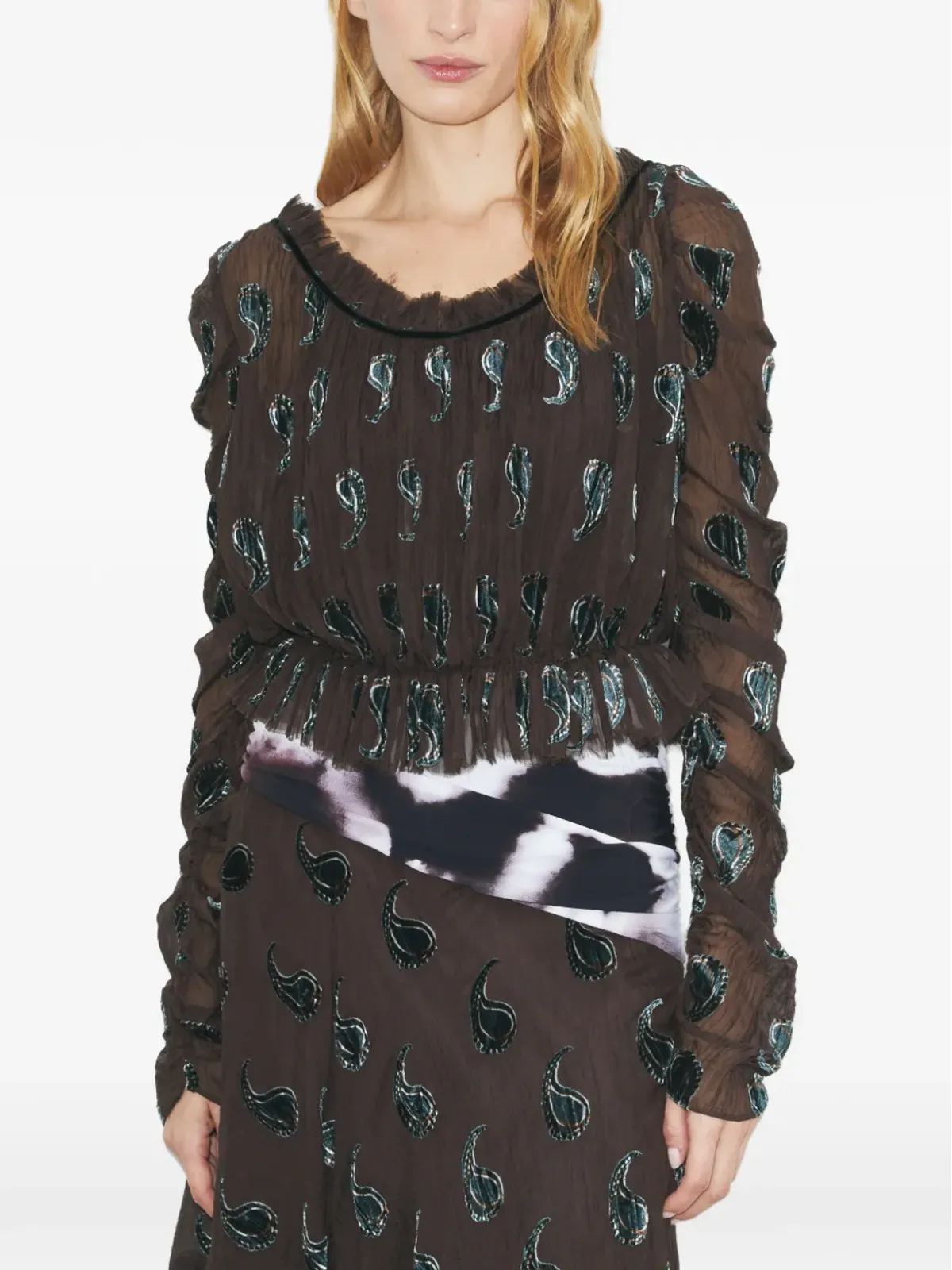 Tory Burch ルシュドベルベットトップ - 画像4