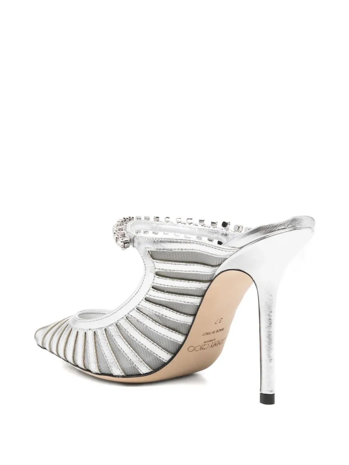 Jimmy Choo ビング クリスタル装飾ミュール - 画像3