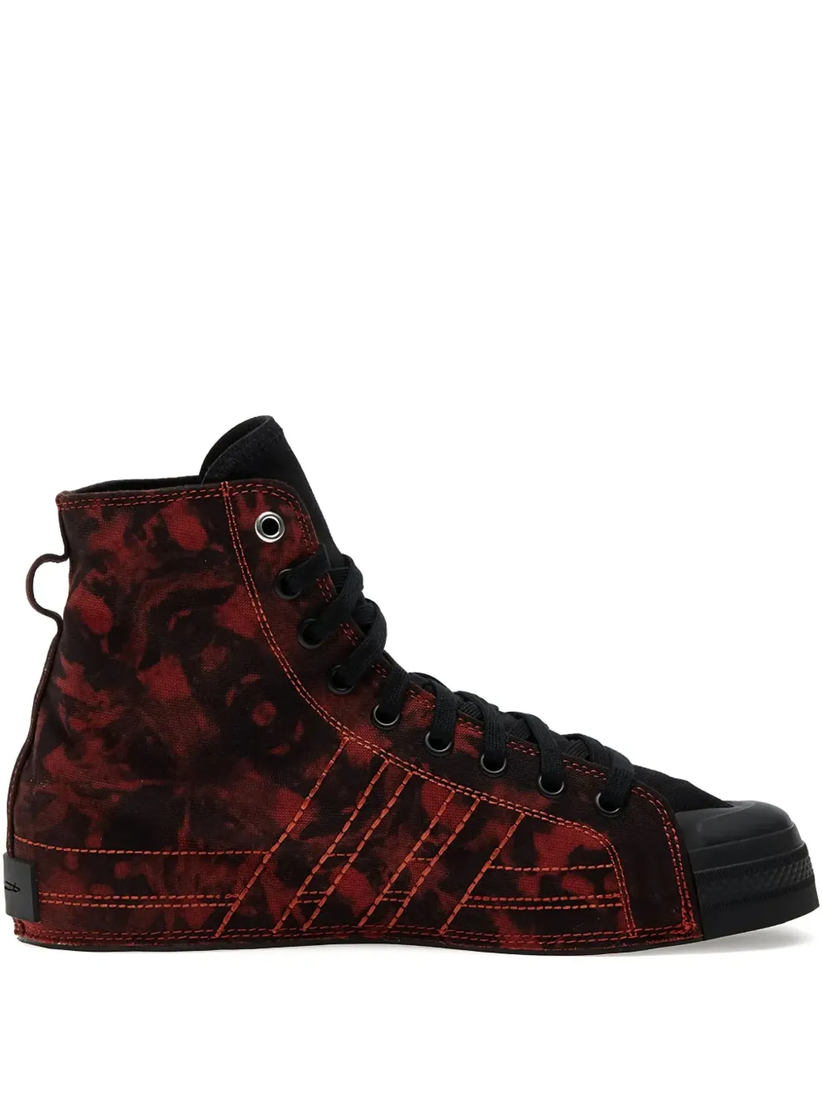 Y-3 Nizza Hi タイダイ ハイトップスニーカー ブラック - 画像1