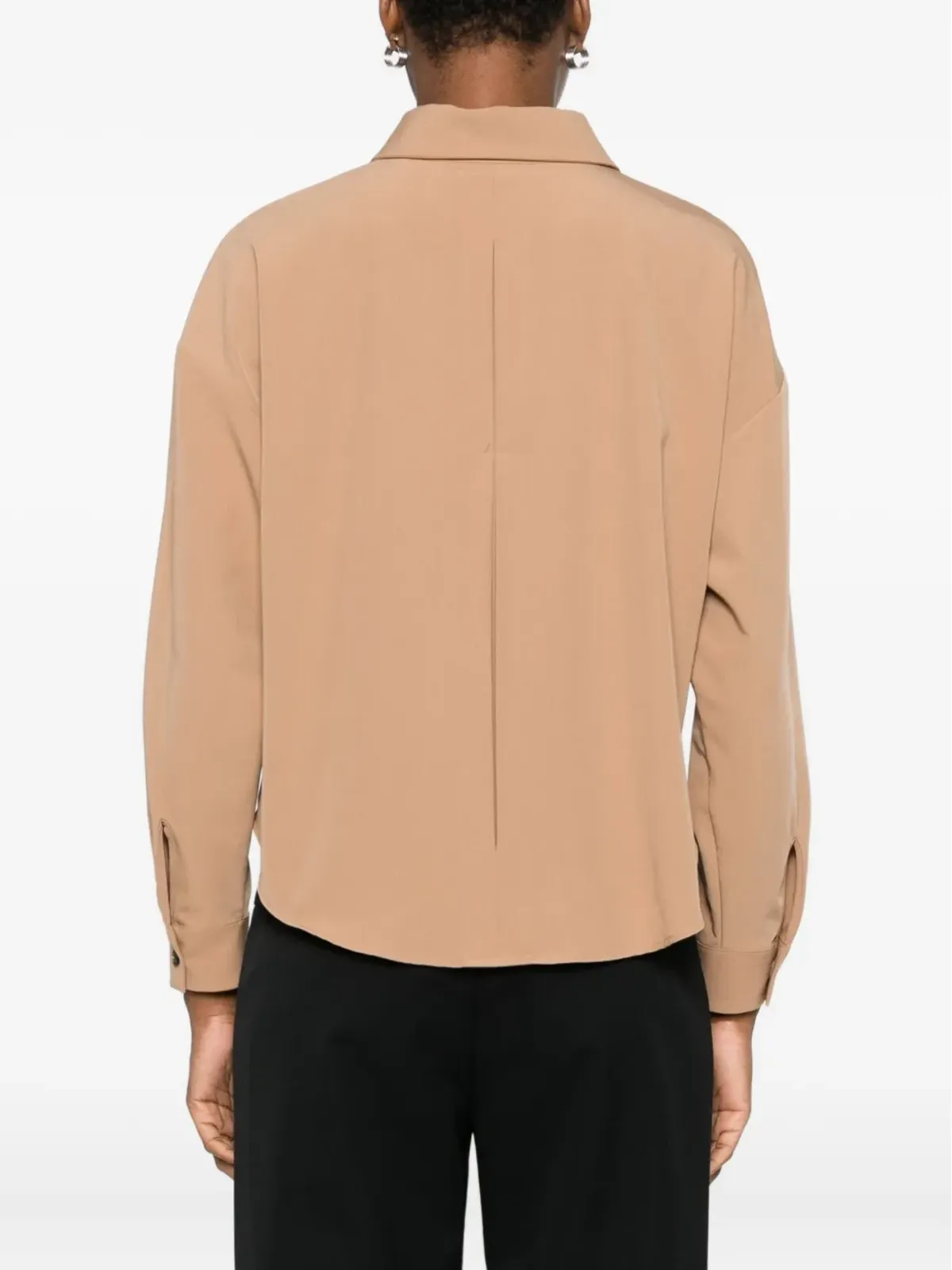 Caliban button-front collared shirt - Neutrals - 画像4