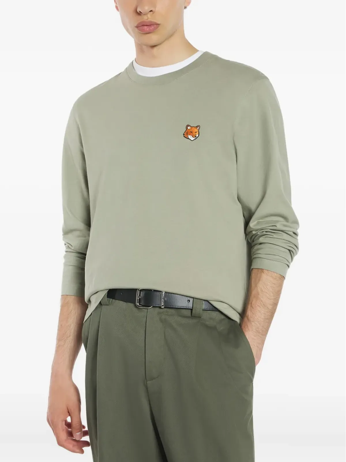 Maison Kitsuné フォックスヘッド長袖Tシャツ - 画像3