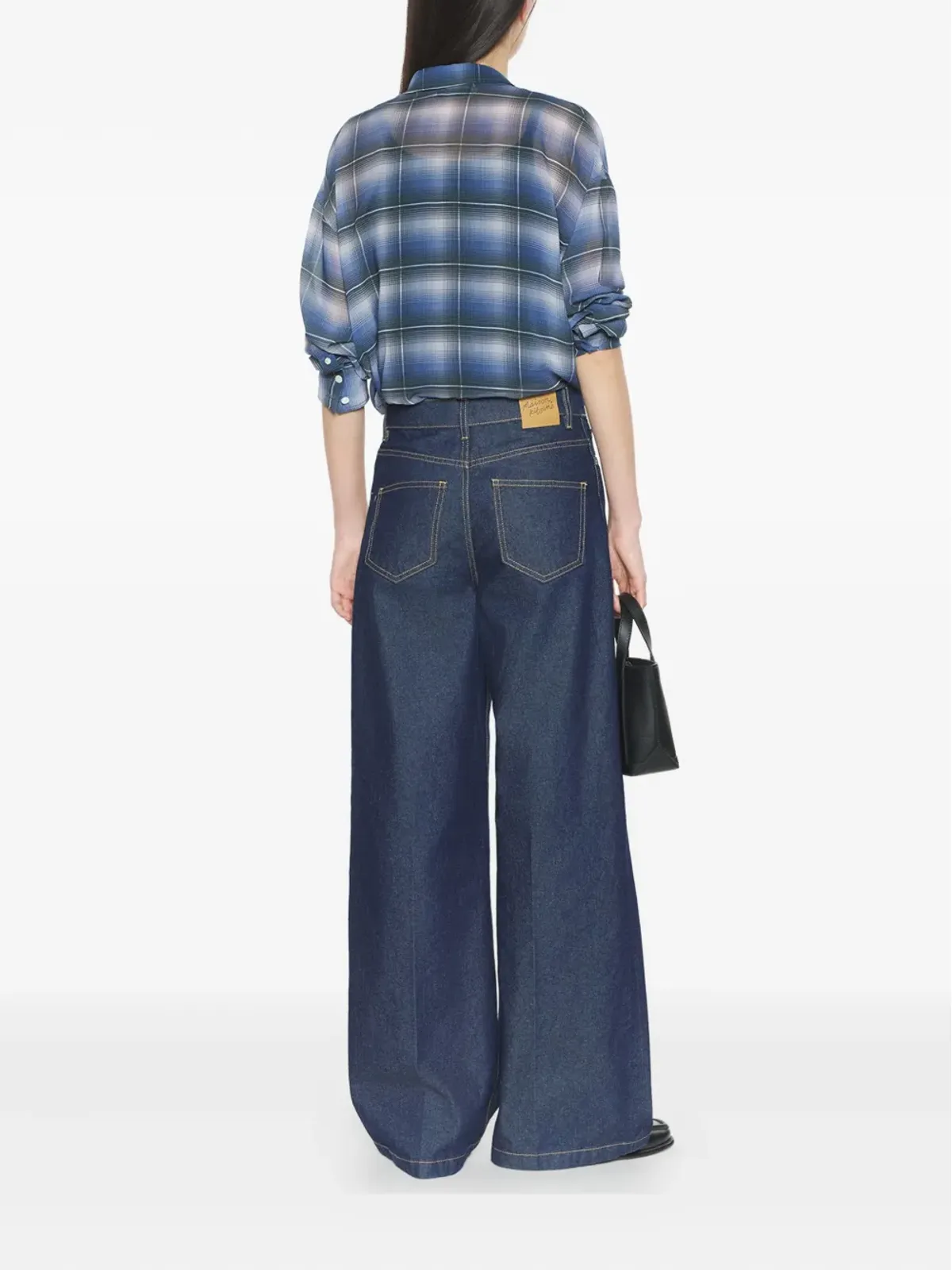 Maison Kitsuné ハイウエスト ワイドレッグ ジーンズ - 画像3