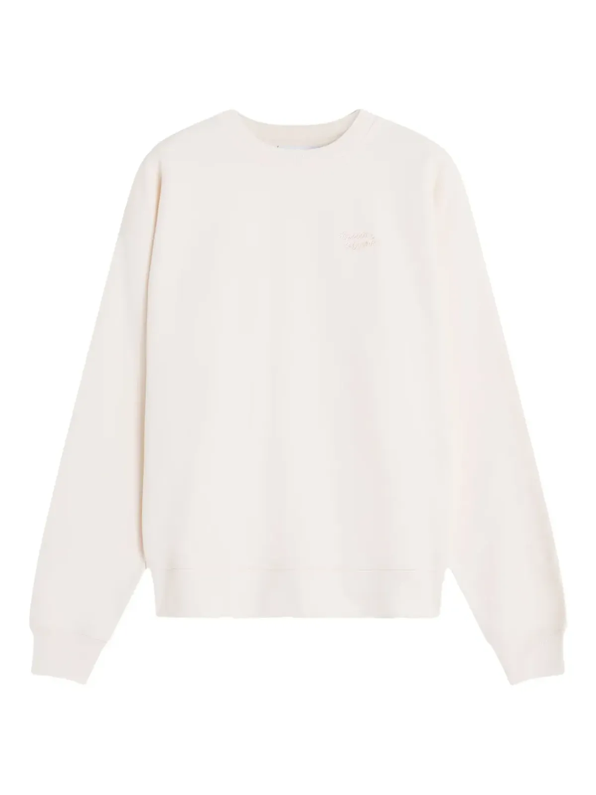 Maison Kitsuné embroidered-cotton sweatshirt - Pink - 画像1