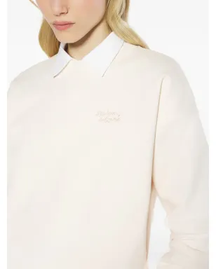 Maison Kitsuné embroidered-cotton sweatshirt - Pink - サムネイル4