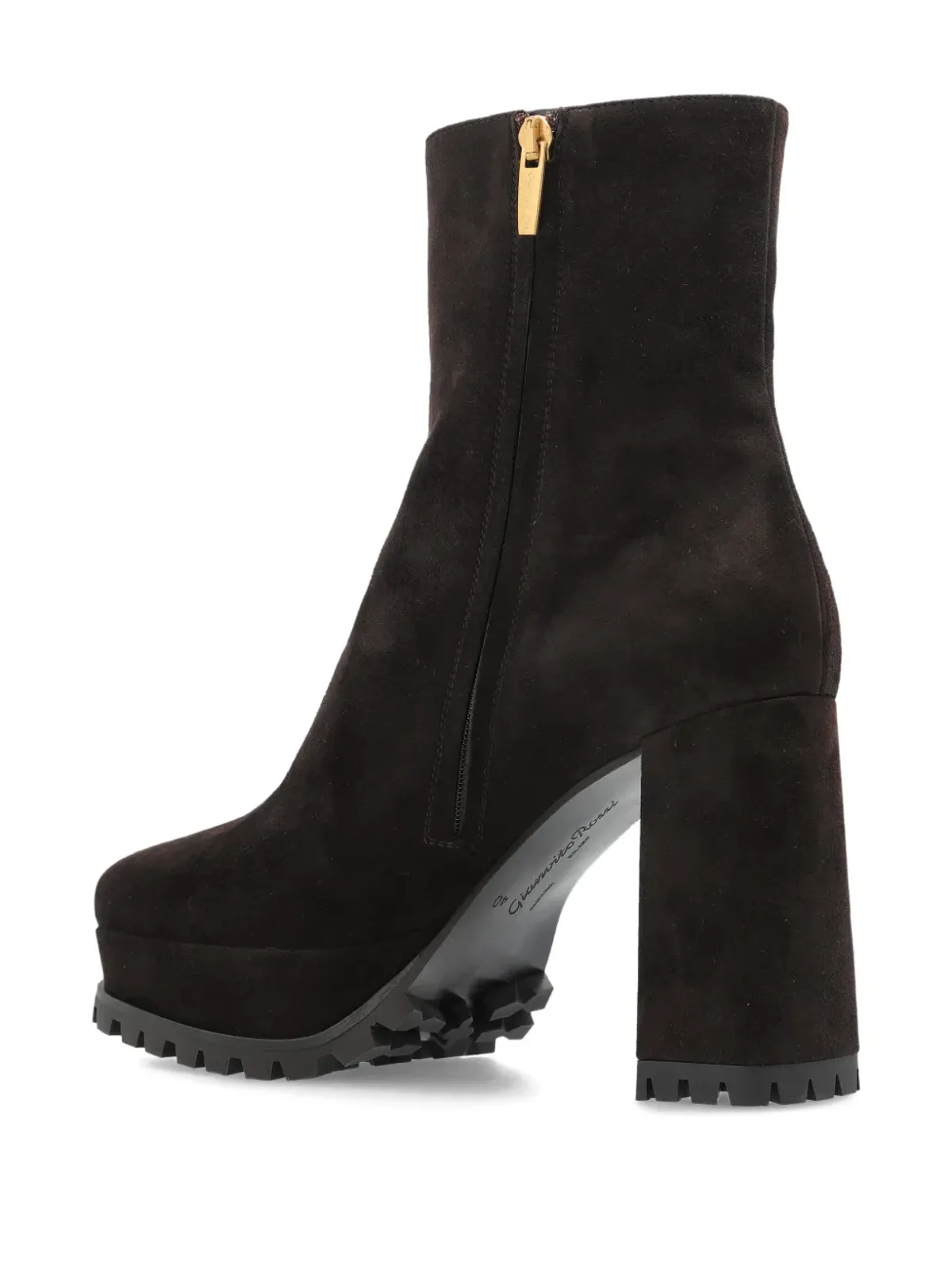 Gianvito Rossi ハーレム プラットフォーム ブロックヒール アンクルブーツ - ブラック - 画像3