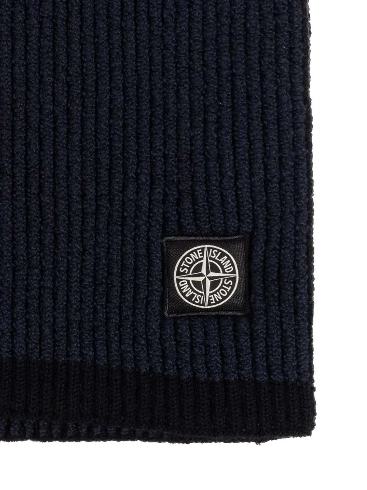 Stone Island リブ編み コンパスパッチ スカーフ - 画像2