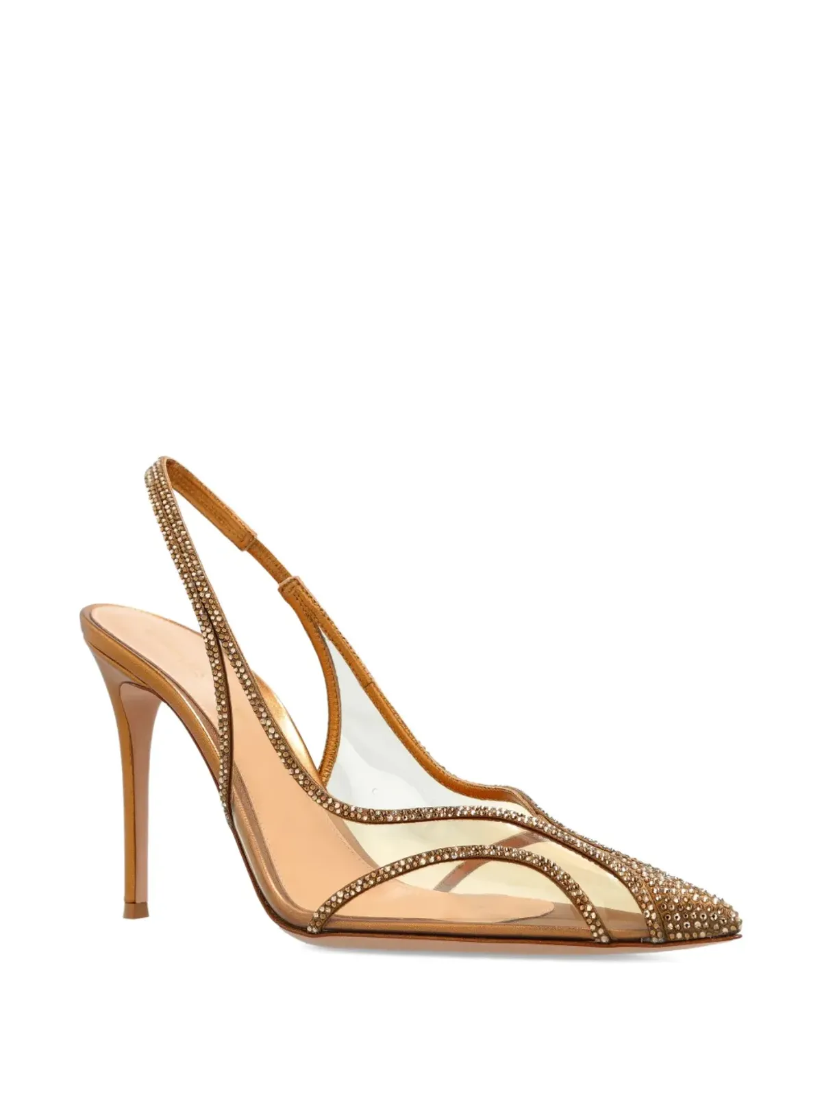 Gianvito Rossi ブレンダ クリスタル装飾スリングバックパンプス - 画像2