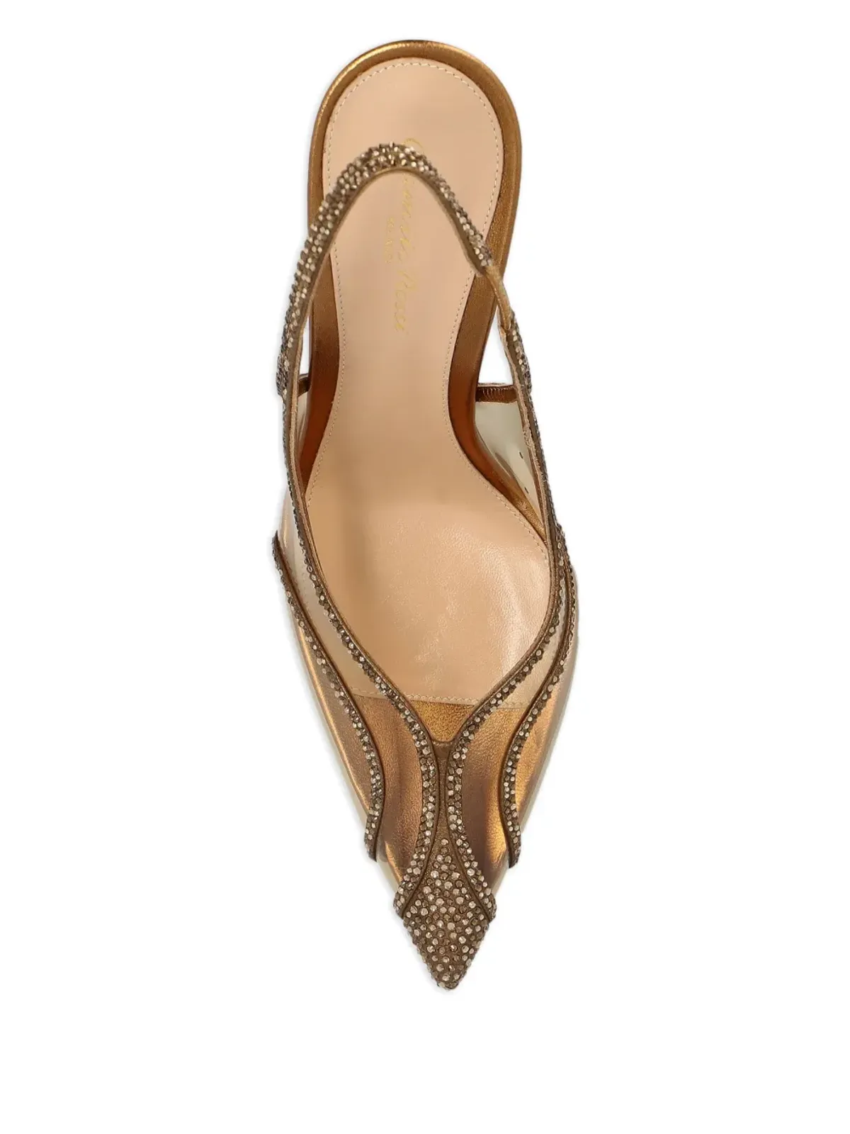 Gianvito Rossi ブレンダ クリスタル装飾スリングバックパンプス - 画像3