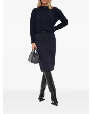 Max Mara ペラゴ ハイネック ジップフロント カーディガン ブラック - サムネイル2