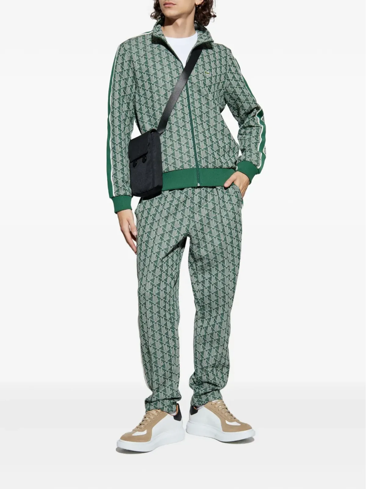 Lacoste ジオメトリック柄サイドストライプパンツ - 画像2