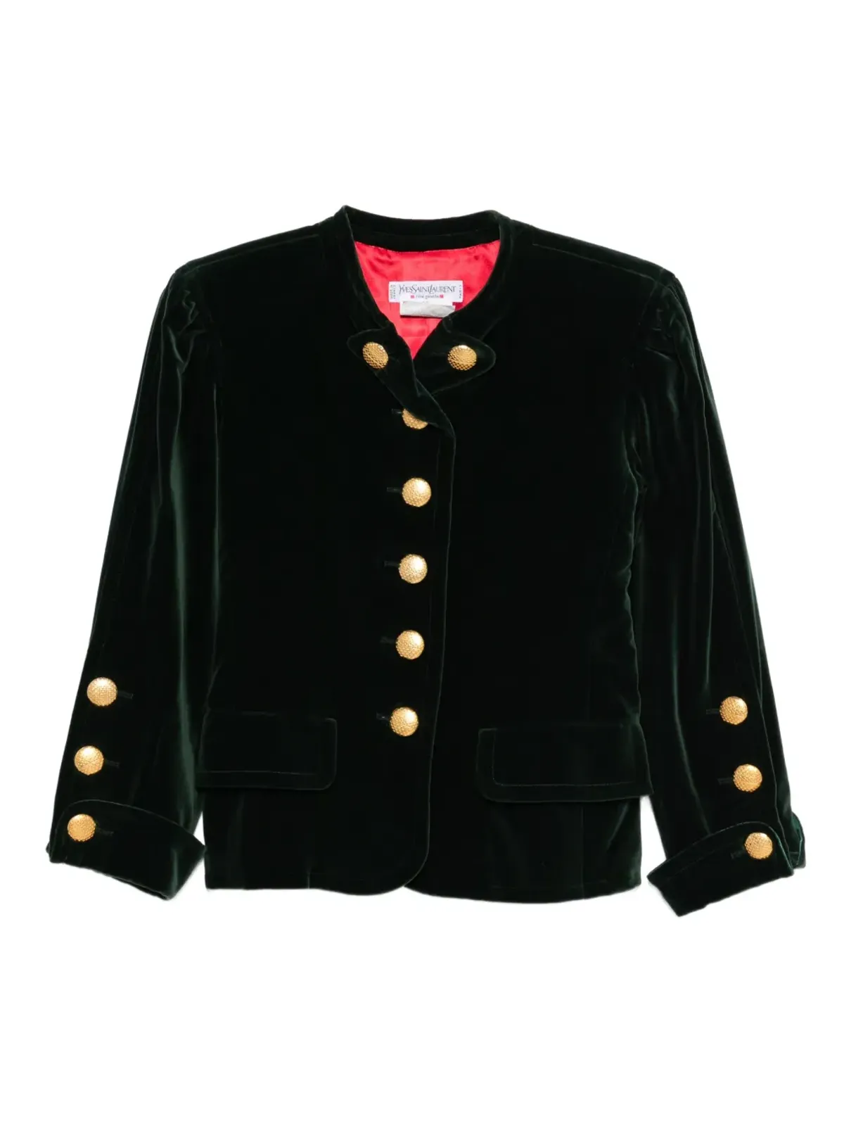 Saint Laurent ビンテージ 1980年代 コットン混紡ジャケット - グリーン - 画像1