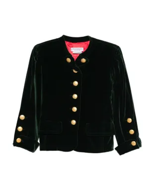 Saint Laurent ビンテージ 1980年代 コットン混紡ジャケット - グリーン - サムネイル1