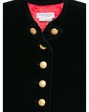 Saint Laurent ビンテージ 1980年代 コットン混紡ジャケット - グリーン - サムネイル3