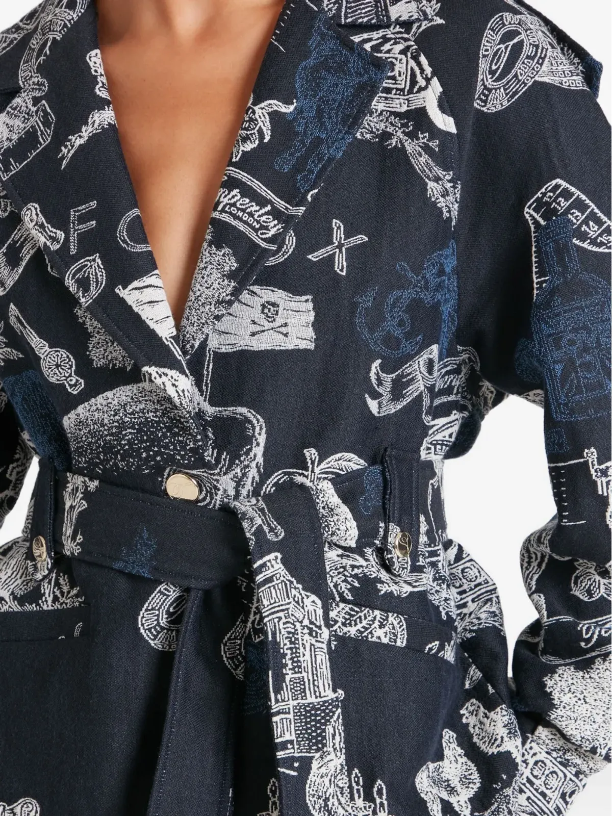 Temperley London ベルテッドジャケット - 画像5
