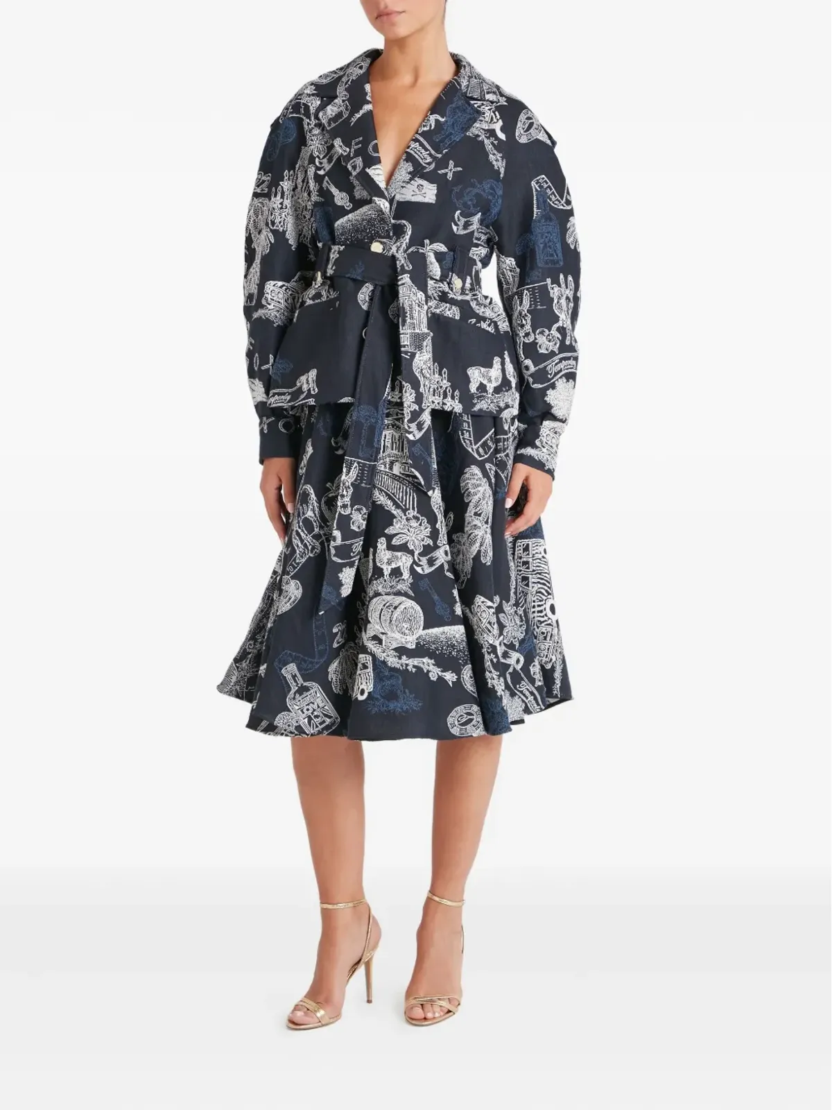 Temperley London ベルテッドジャケット - 画像2