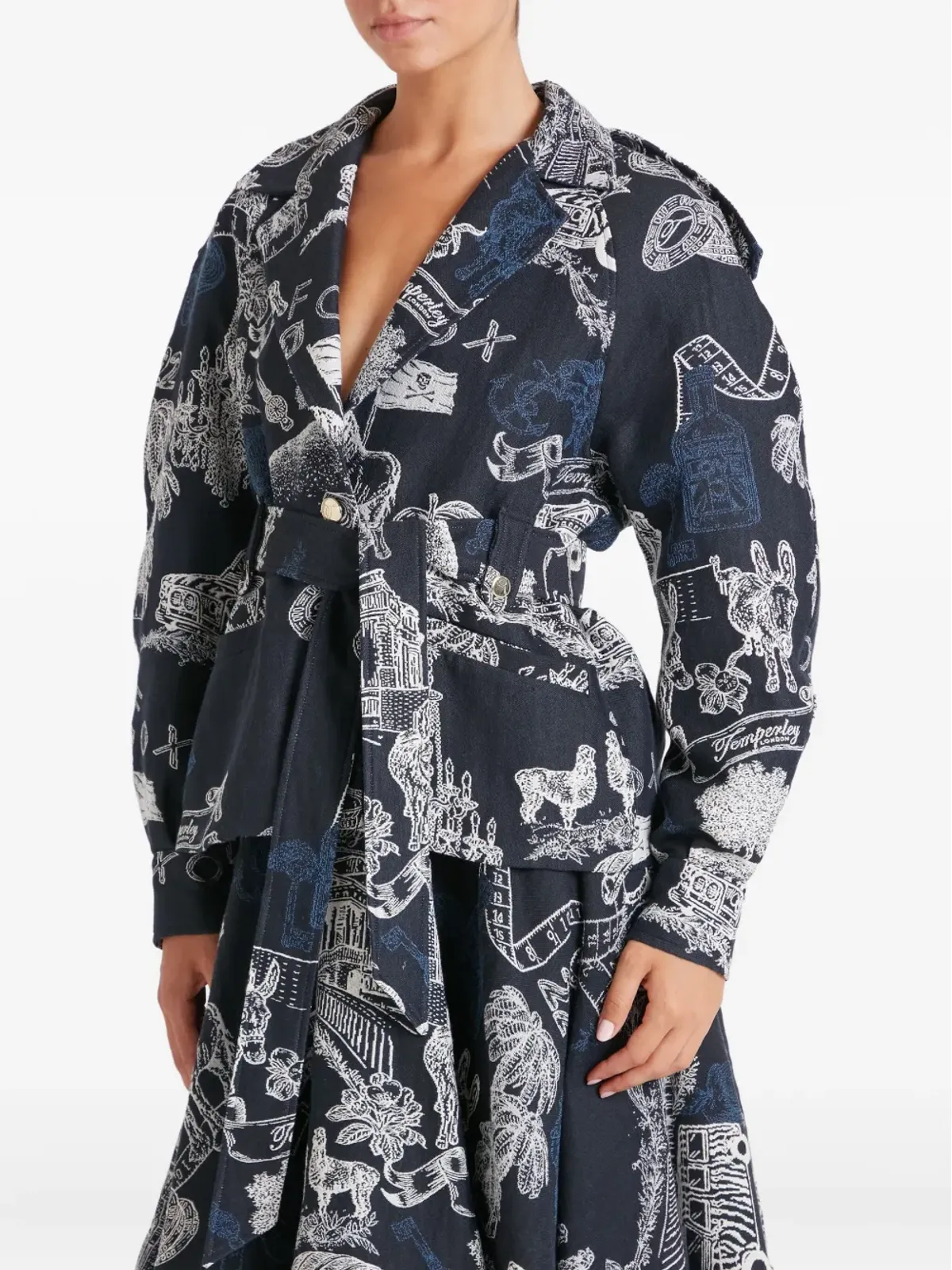 Temperley London ベルテッドジャケット - 画像3