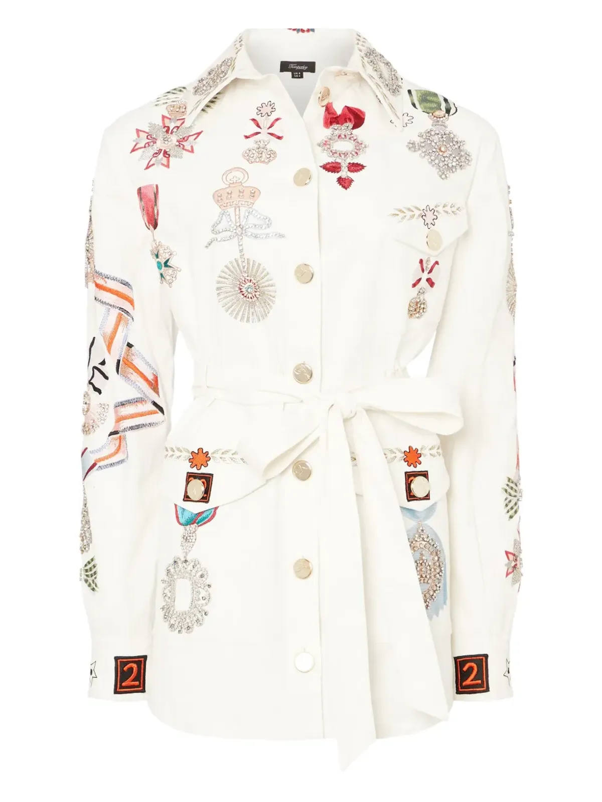 Temperley London Diamantine シャツジャケット（ホワイト） - 画像1